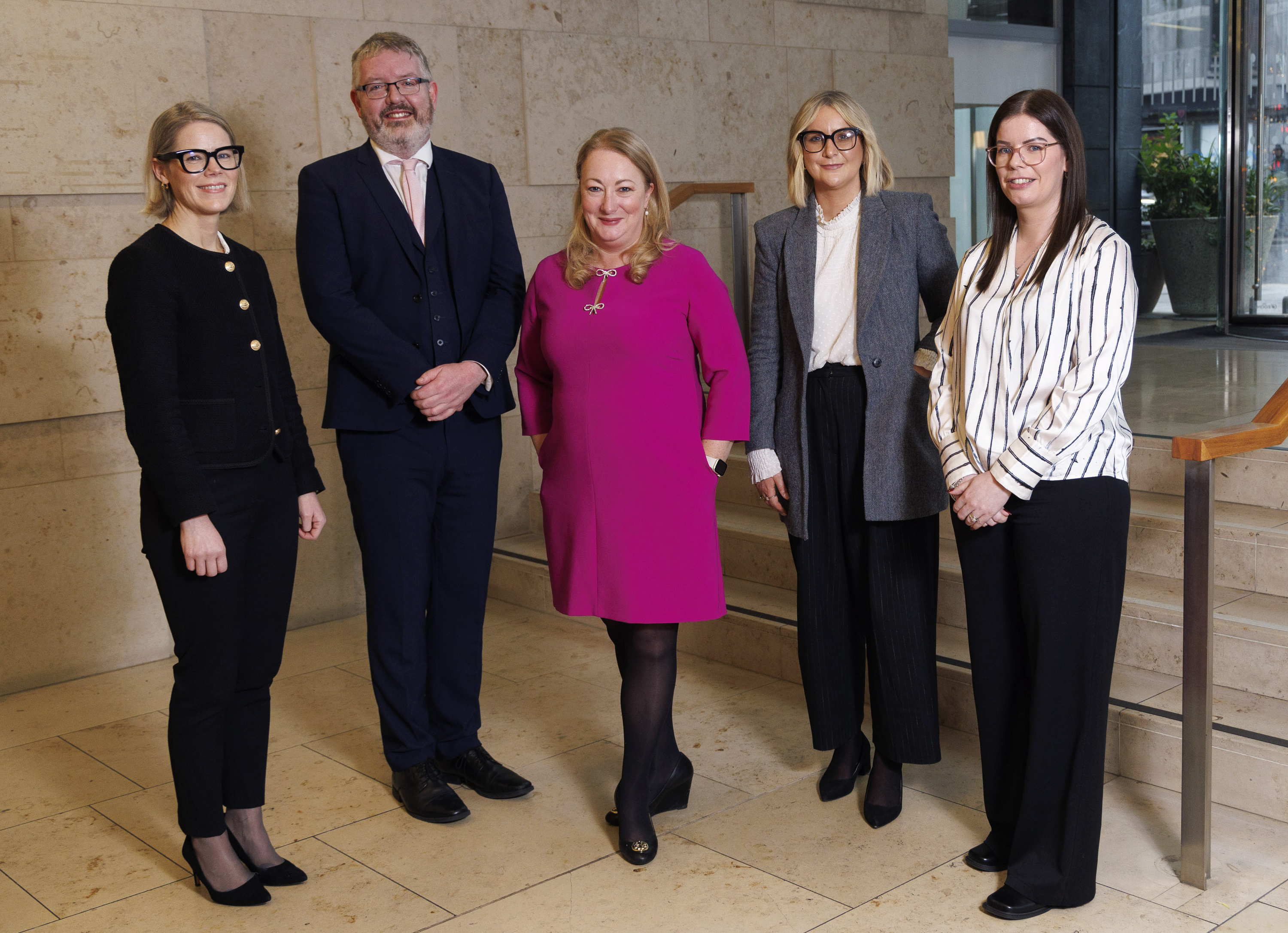 Left to Right: Úna Cassidy, BL, Junior Counsel, Stephen Dixon, BL and RTB Panel Member, Rosemary Steen, Director of the RTB, Claire Diggin, Deputy Director (Acting), RTB and Linda Creighton, Head of Disputes (Acting), RTB.